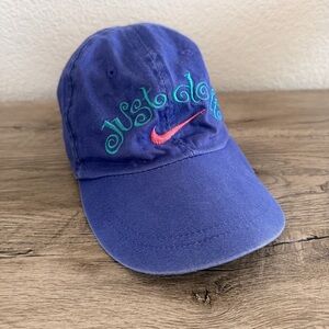 VTG 90s Nike Just Do It Swoosh Embroidered Snapback Baseball Hat Cap Colorful
